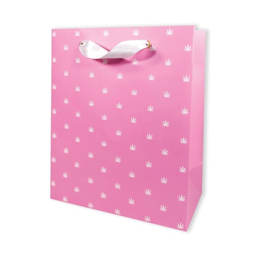 Polka Pot Gift Bag in Pink and White