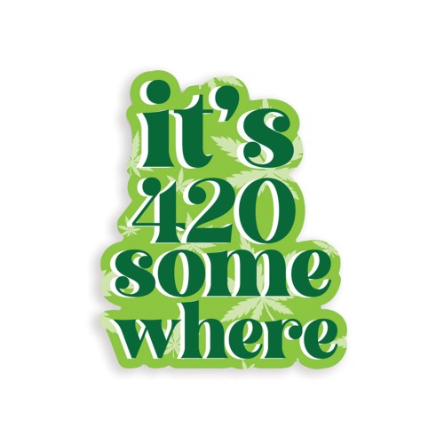 KushKards 420 Sticker Pack of 3 for Fun Celebrations