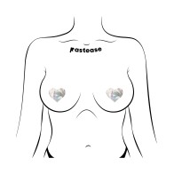 Nipple Pasties Corazones Holográficos - Plata para Moda Atrevida