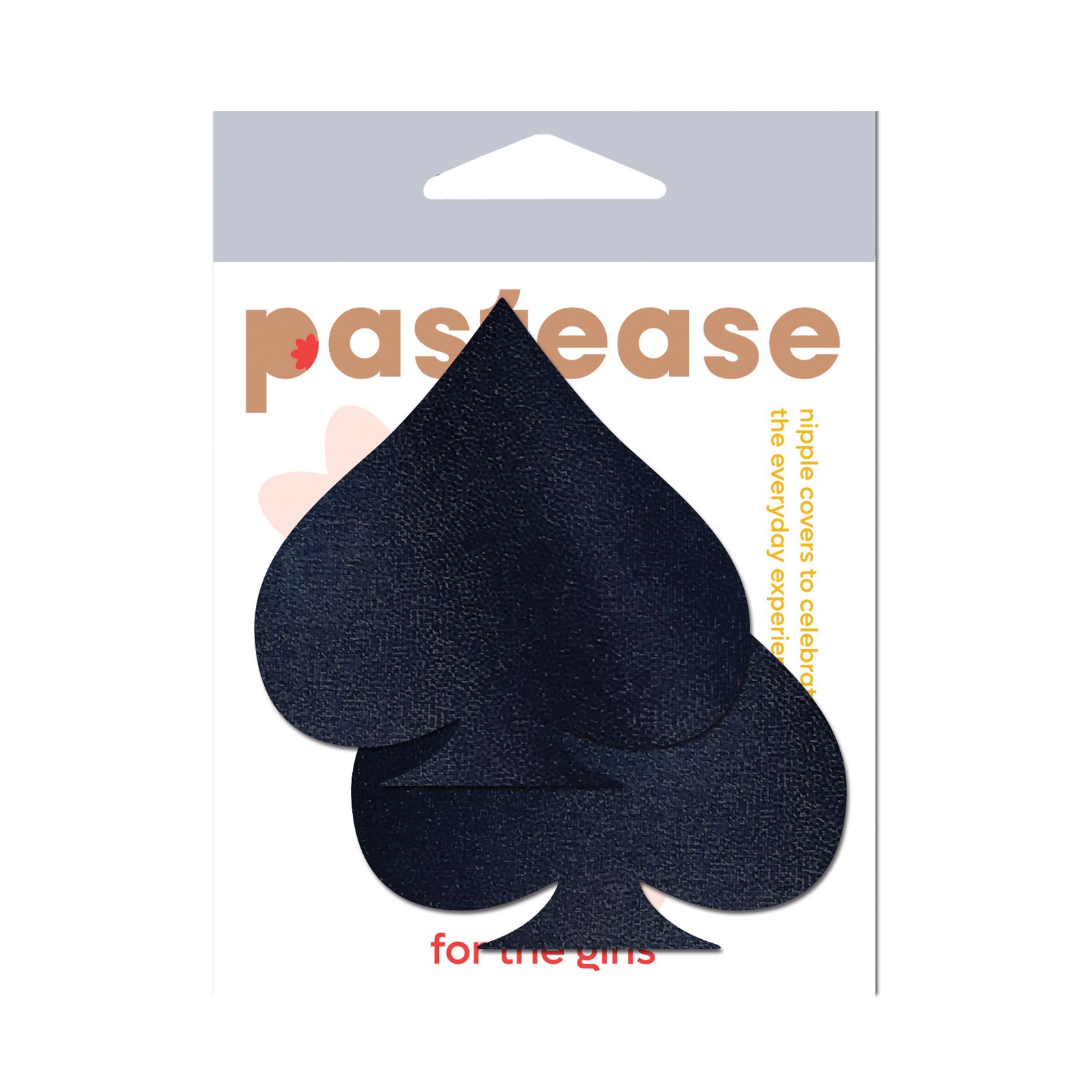 Pastease Basic Liquid Spade Nipple Pasties - Black O/S