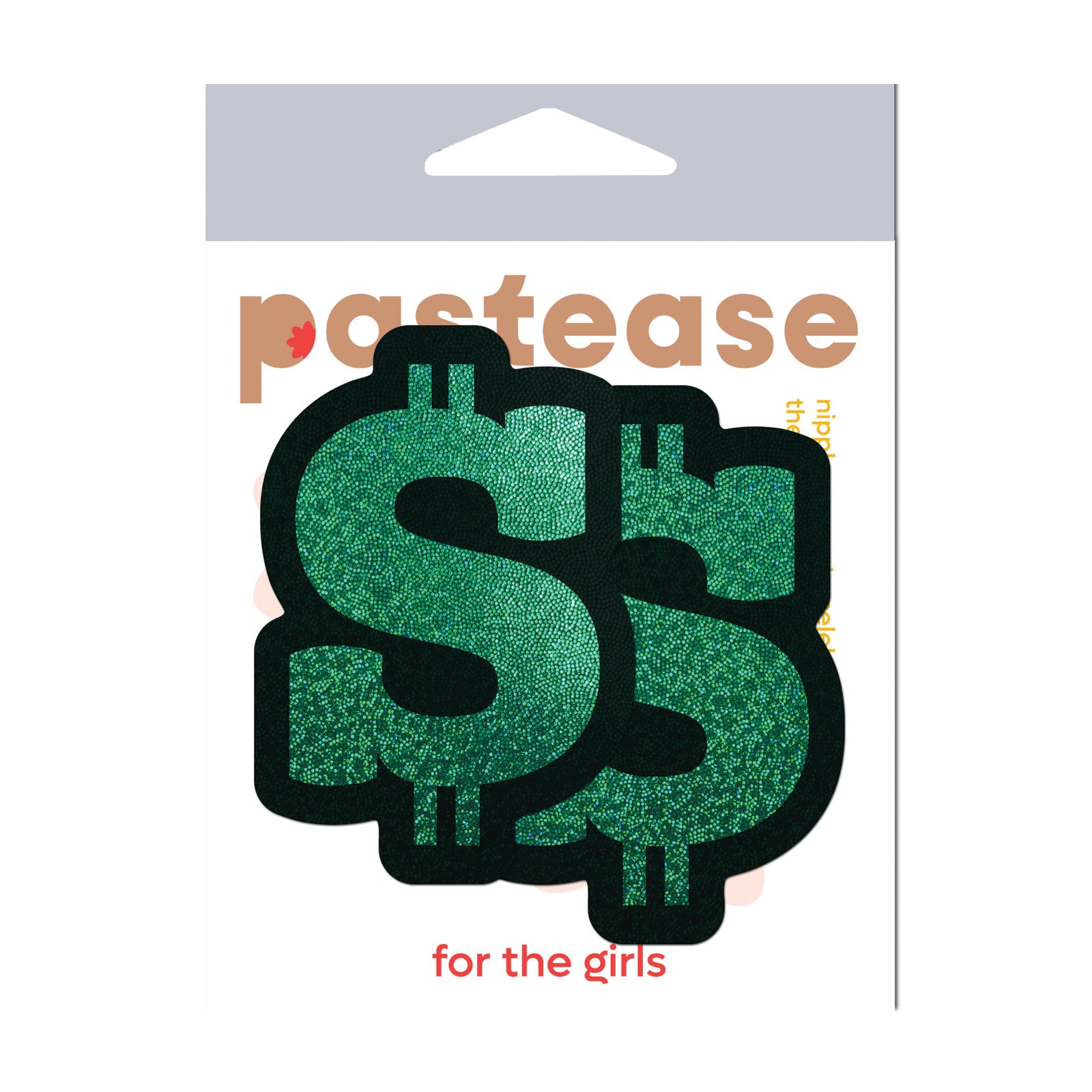 Green Glitter Dollar Sign Nipple Pasties by Pastease