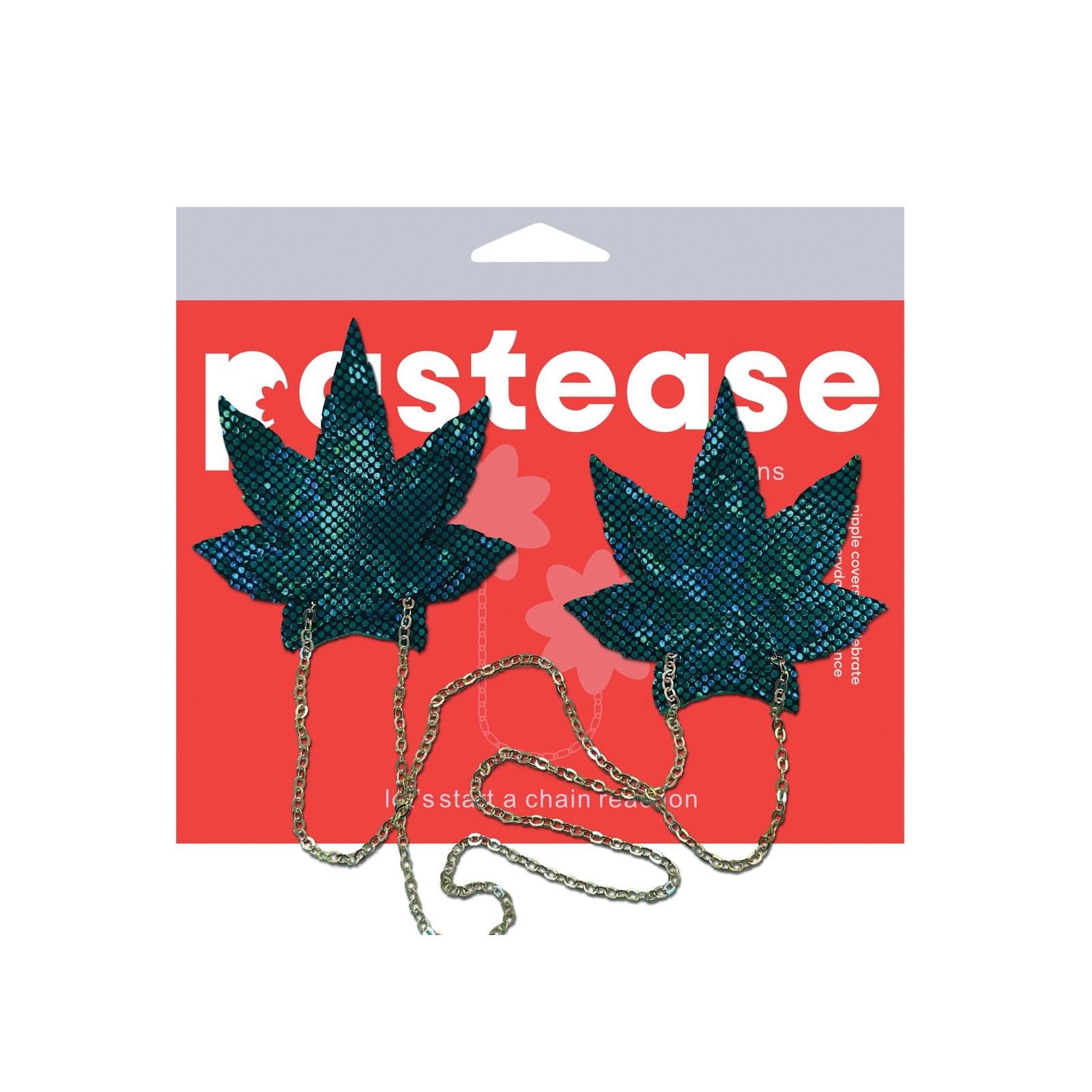 Pasties de Pezón Hoja de Marihuana Verde