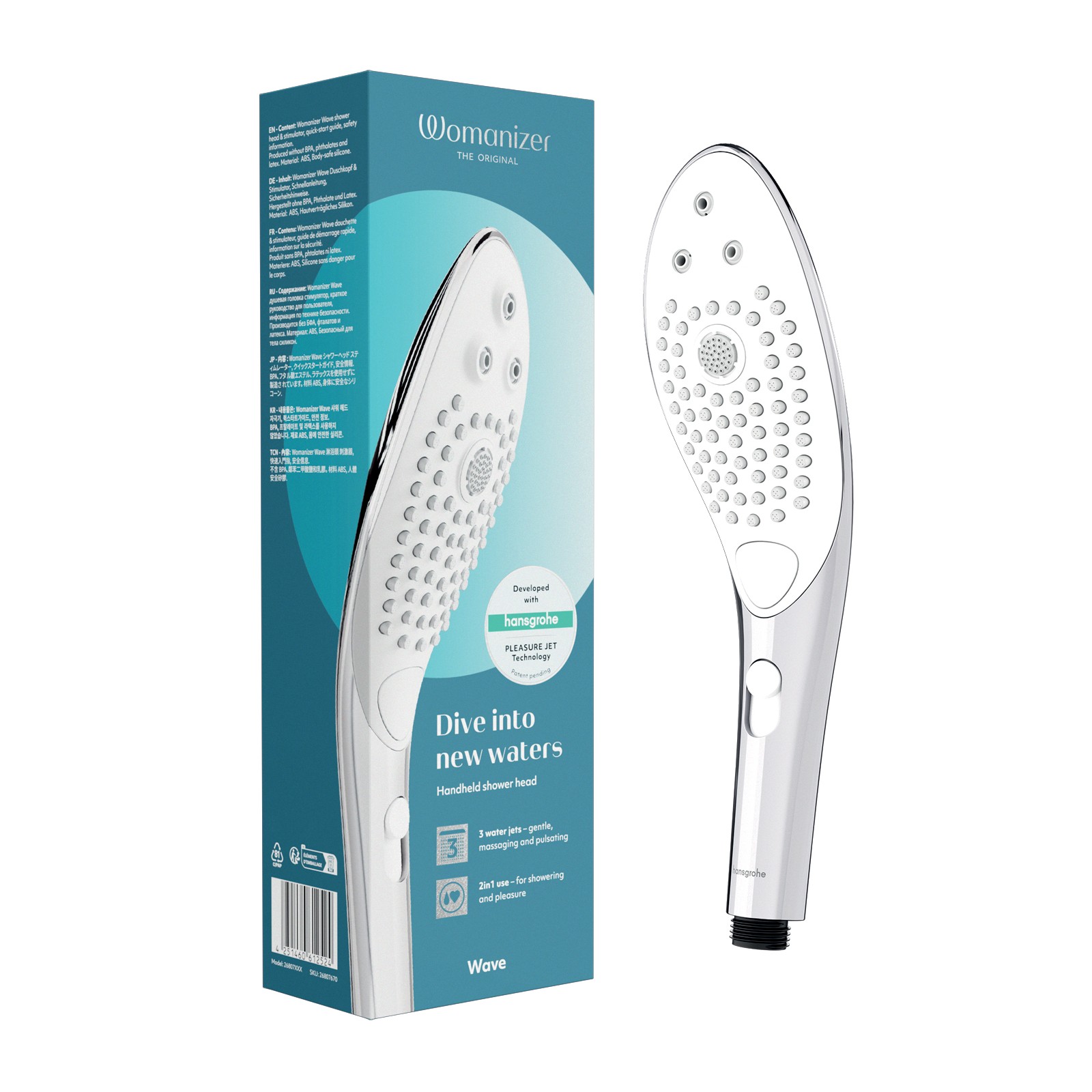 Innovador Cabezal de Ducha Womanizer Wave para Placer