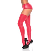 Wet Look Thigh Highs Red One Size