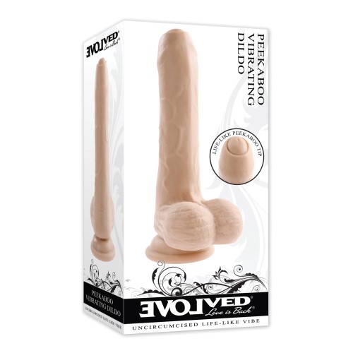 Ivory Peek A Boo Vibrating Dildo with Powerful Motor