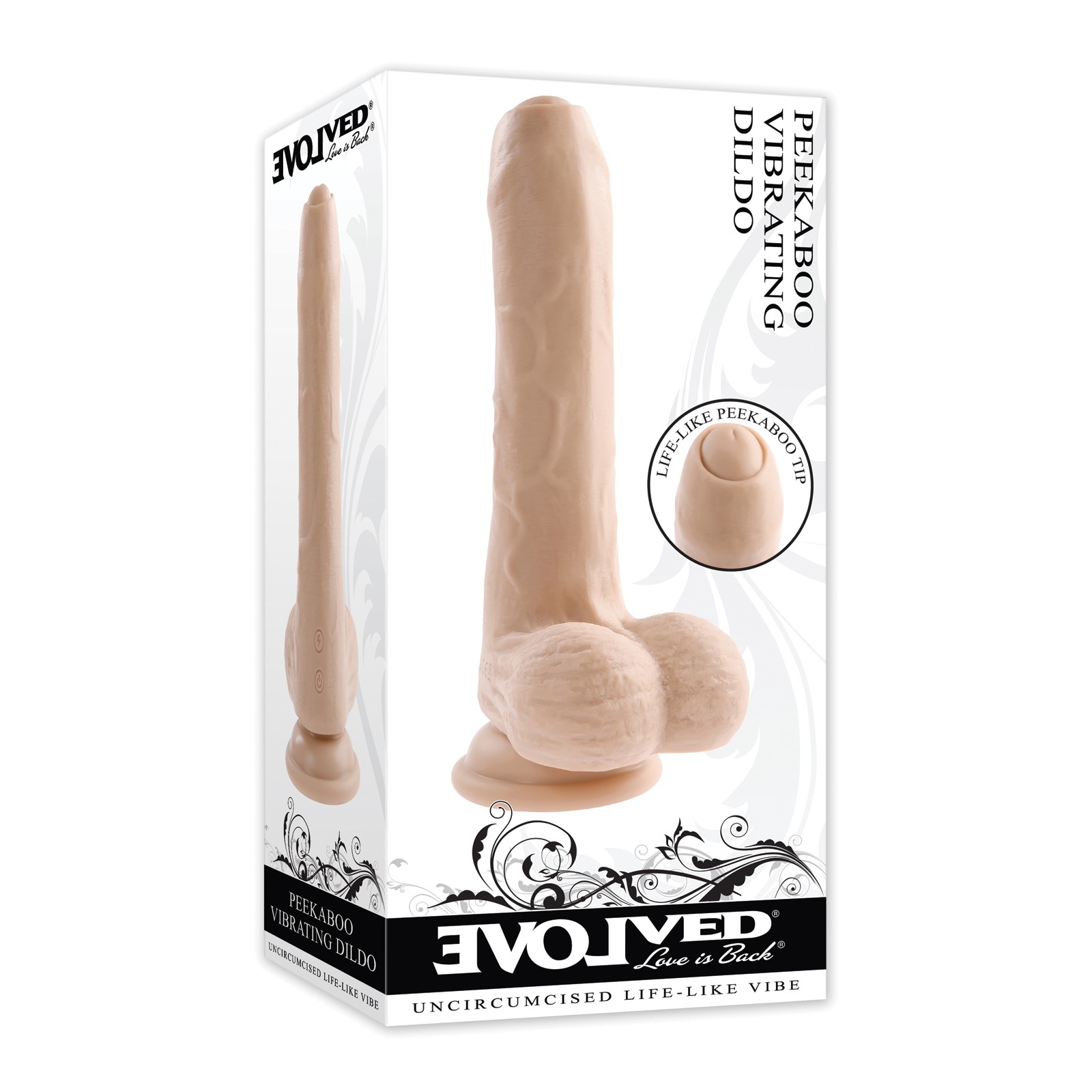 Ivory Peek A Boo Vibrating Dildo with Powerful Motor