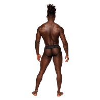 Jock de Encaje Sassy Negro L/XL - Diseño Juguetón