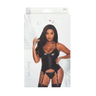 Club Candy Basque and Cheeky Panty Black S/M