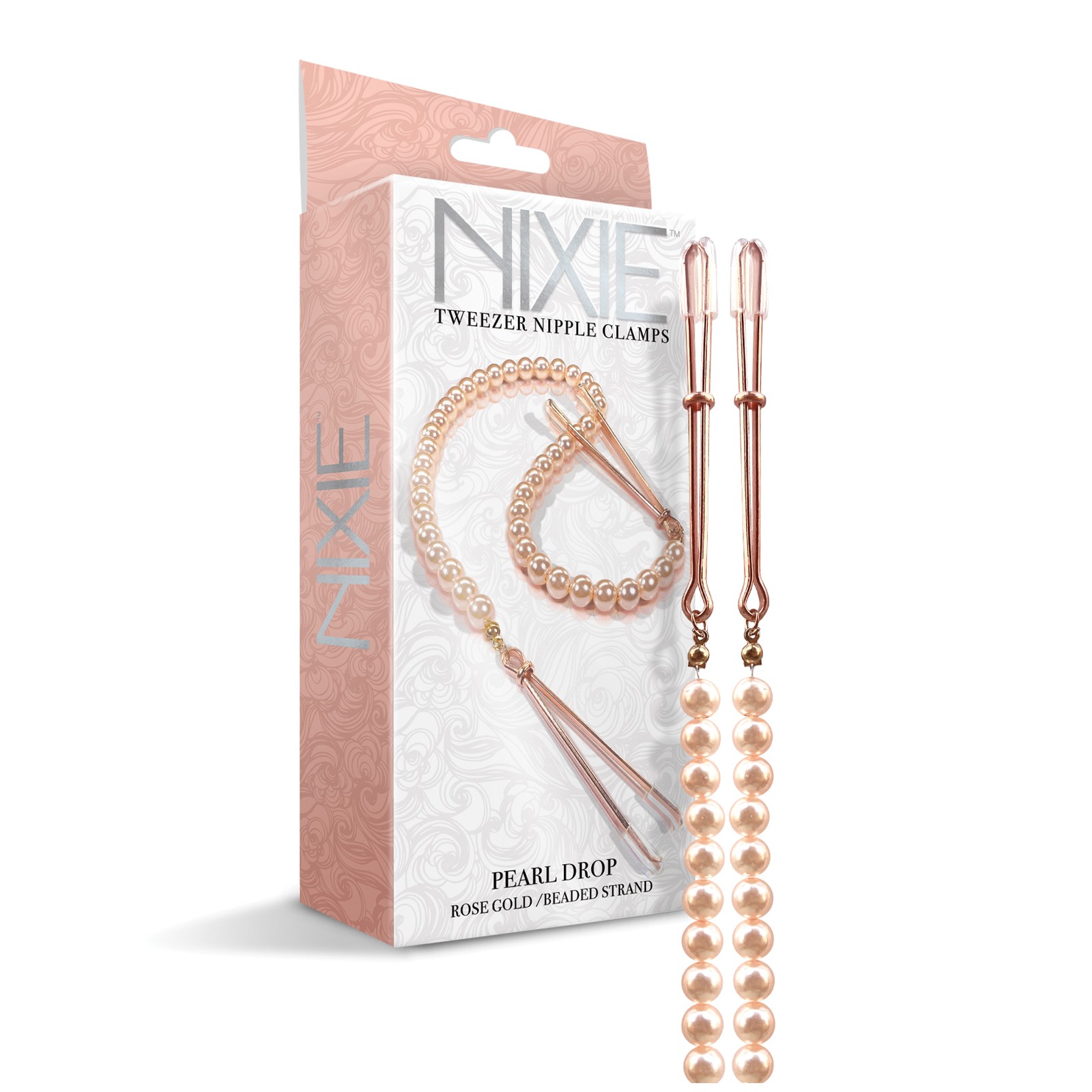 Pinzas para Pezones Nixie Pearl Drop - Rosa Oro