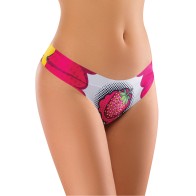 Mememe Intrigue Kissberry Printed Thong for Comfort