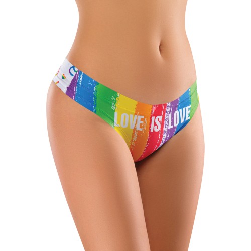 Mememe Tanga Impreso Pride Love Is Talla Mediana