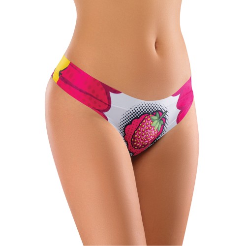 Mememe Kissberry Printed Thong for Ultimate Comfort