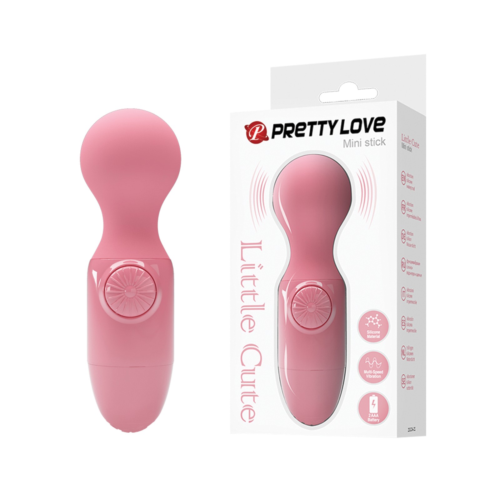 Pretty Love Cute Mini Stick Vibrator - Hot Pink