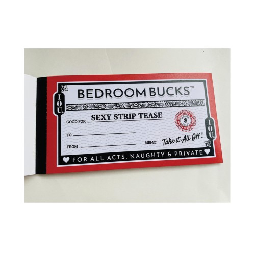 Bedroom Bucks I.O.U Coupons