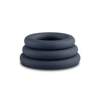 Boners 3 Pc Cock Ring Set Black