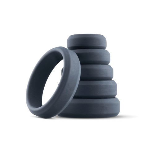 Set de 6 Anillos Boners - Negro