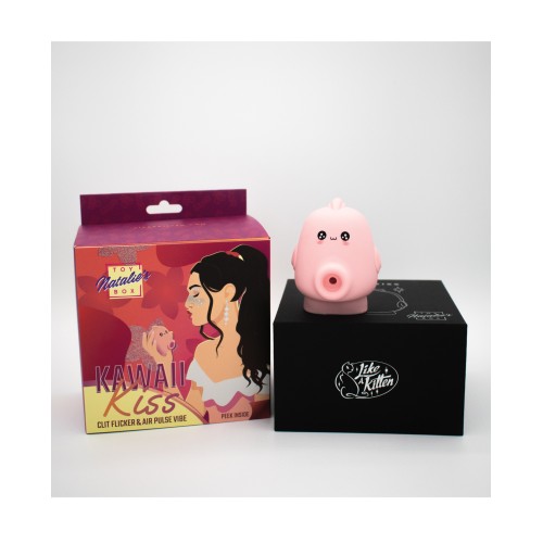 Kawaii Kiss Clit Flicker & Air Stimulator Pink