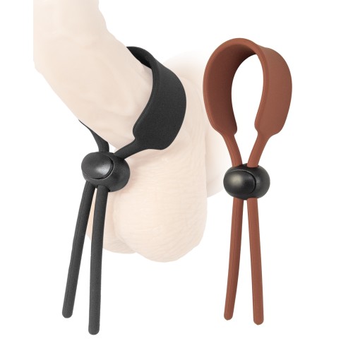 Cock Loops Adjustable Ties Brown Black