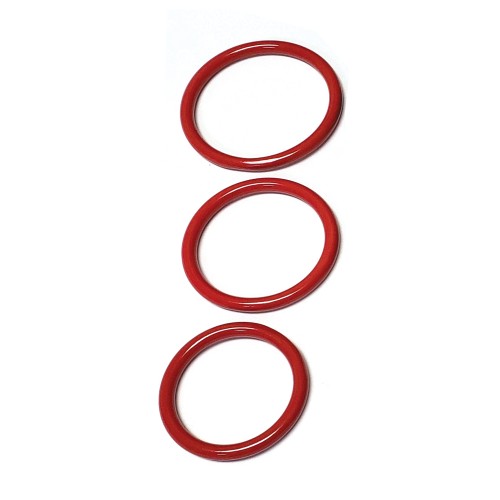 Spartacus Seamless Stainless Steel C-Ring Red Pack of 3