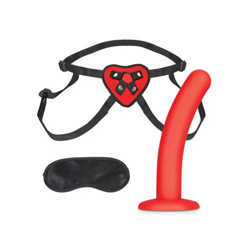 Lux Fetish 5-Inch Dildo and Strap-On Harness Set