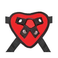 Heart Strap On Harness Set Red