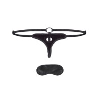 Lux Fetish Velvet Bikini Strap-On Harness