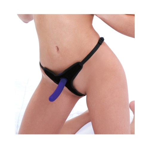 Lux Fetish Velvet Bikini Strap-On Harness