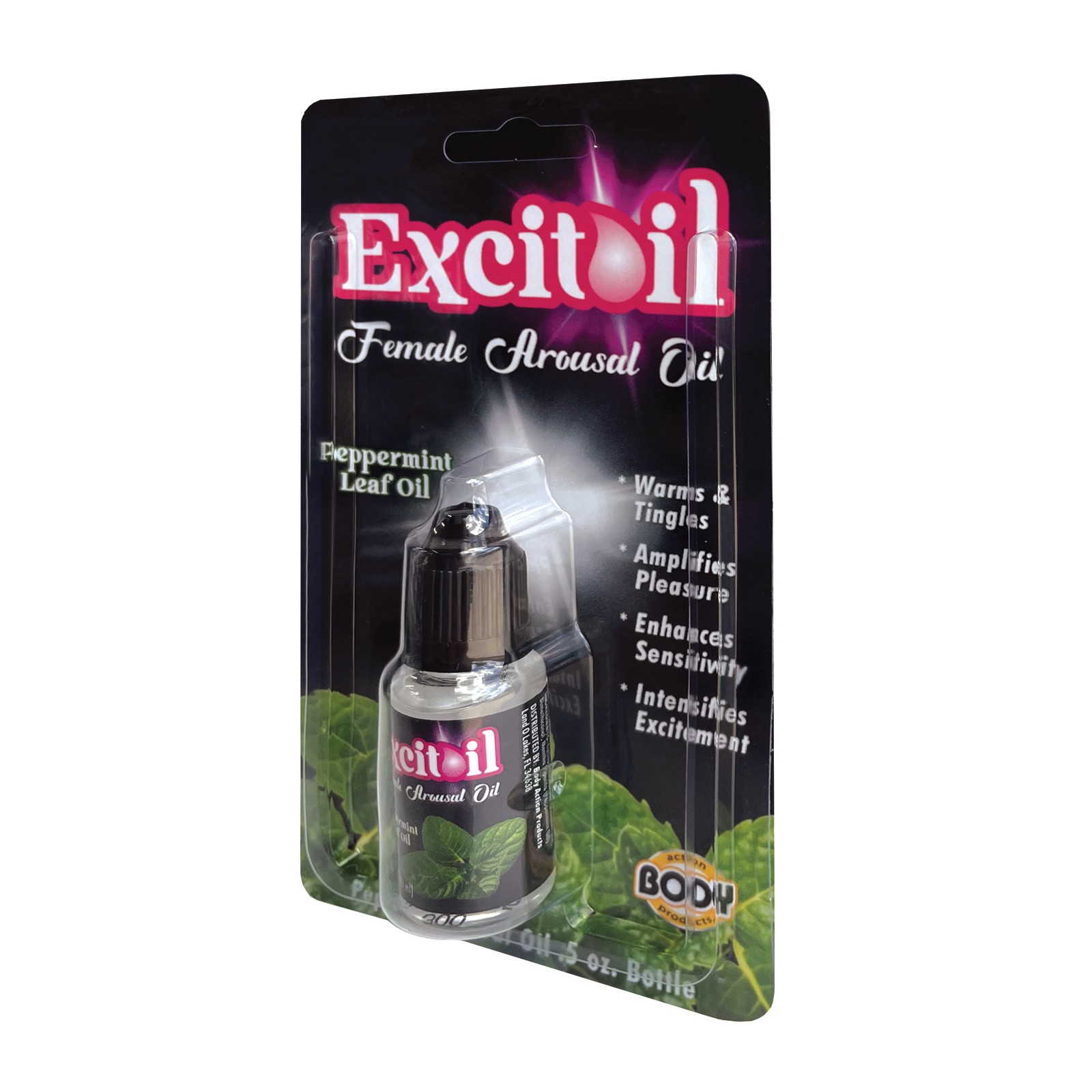 Aceite de Excitación Peppermint Body Action 0.5 oz