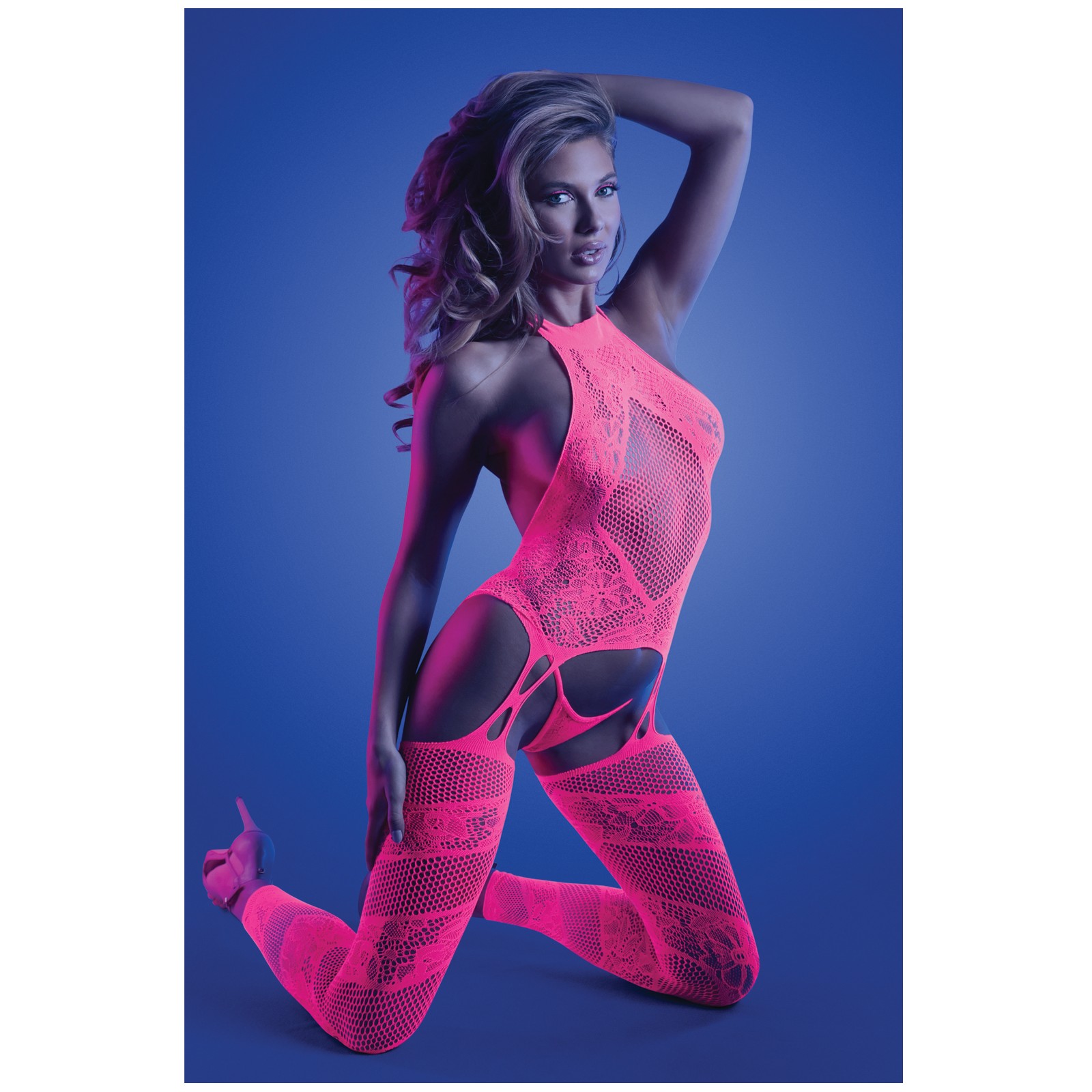 Glow Captivating Halter Bodystocking & G-String