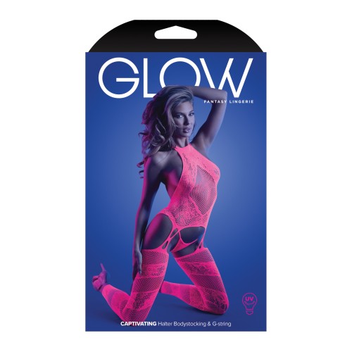 Glow Captivating Halter Bodystocking & G-String