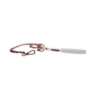 Pleasure Collection Leash - White/Rose Gold