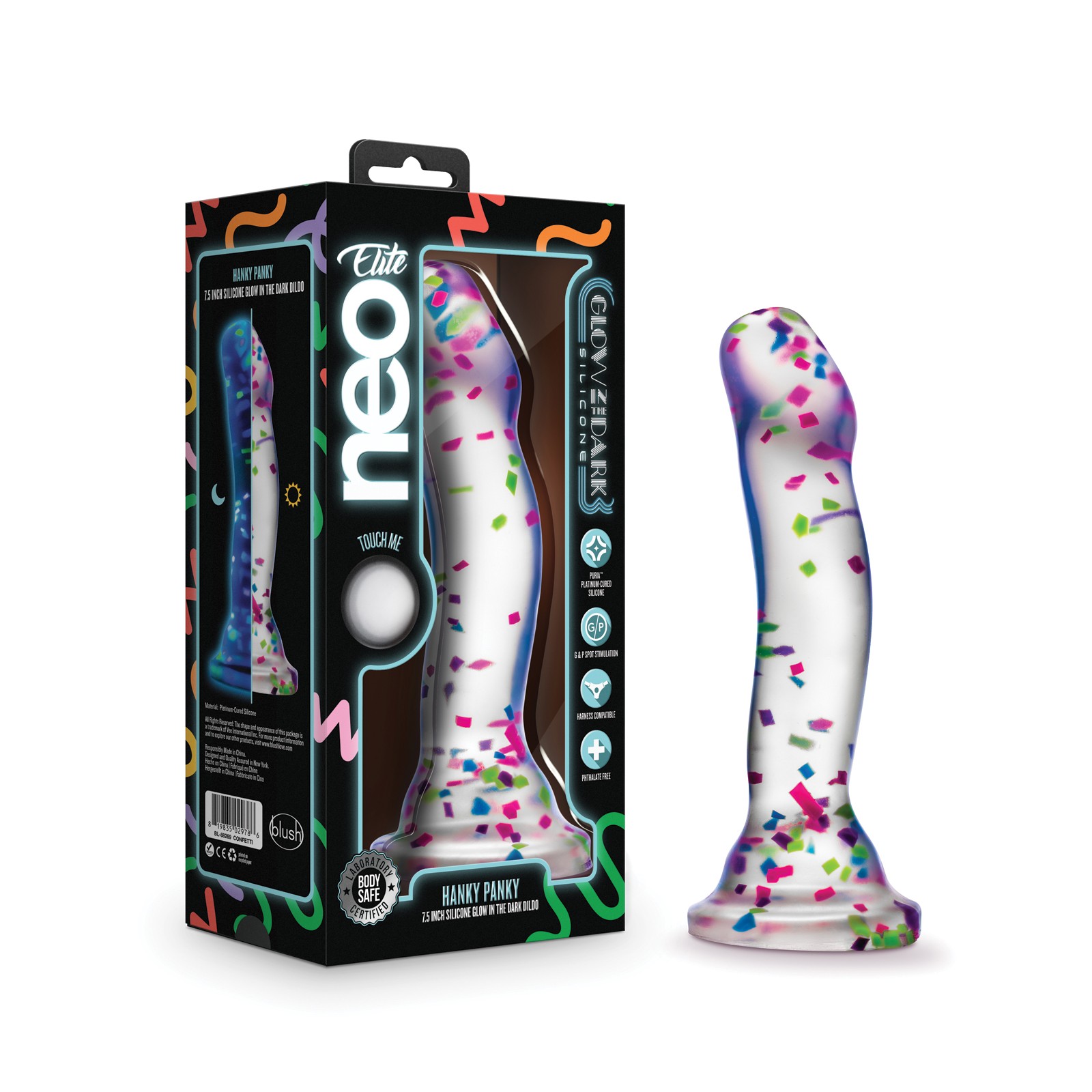 Blush Neo Elite Hanky Panky Dildo Glow in the Dark