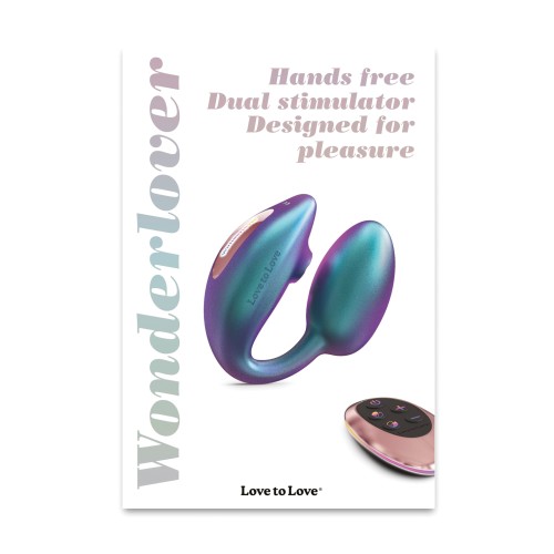 Love to Love Wonderlover Dual Stimulator Iridescent Turquoise