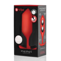 b-Vibe Plug Pesado Snug 6 - 515 g Rojo