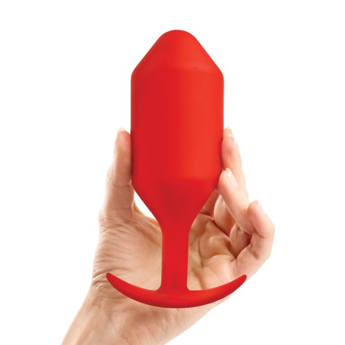 b-Vibe Plug Pesado Snug 6 - 515 g Rojo