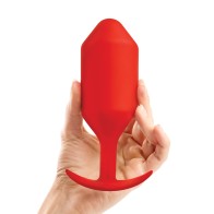 b-Vibe Plug Pesado Snug 6 - 515 g Rojo