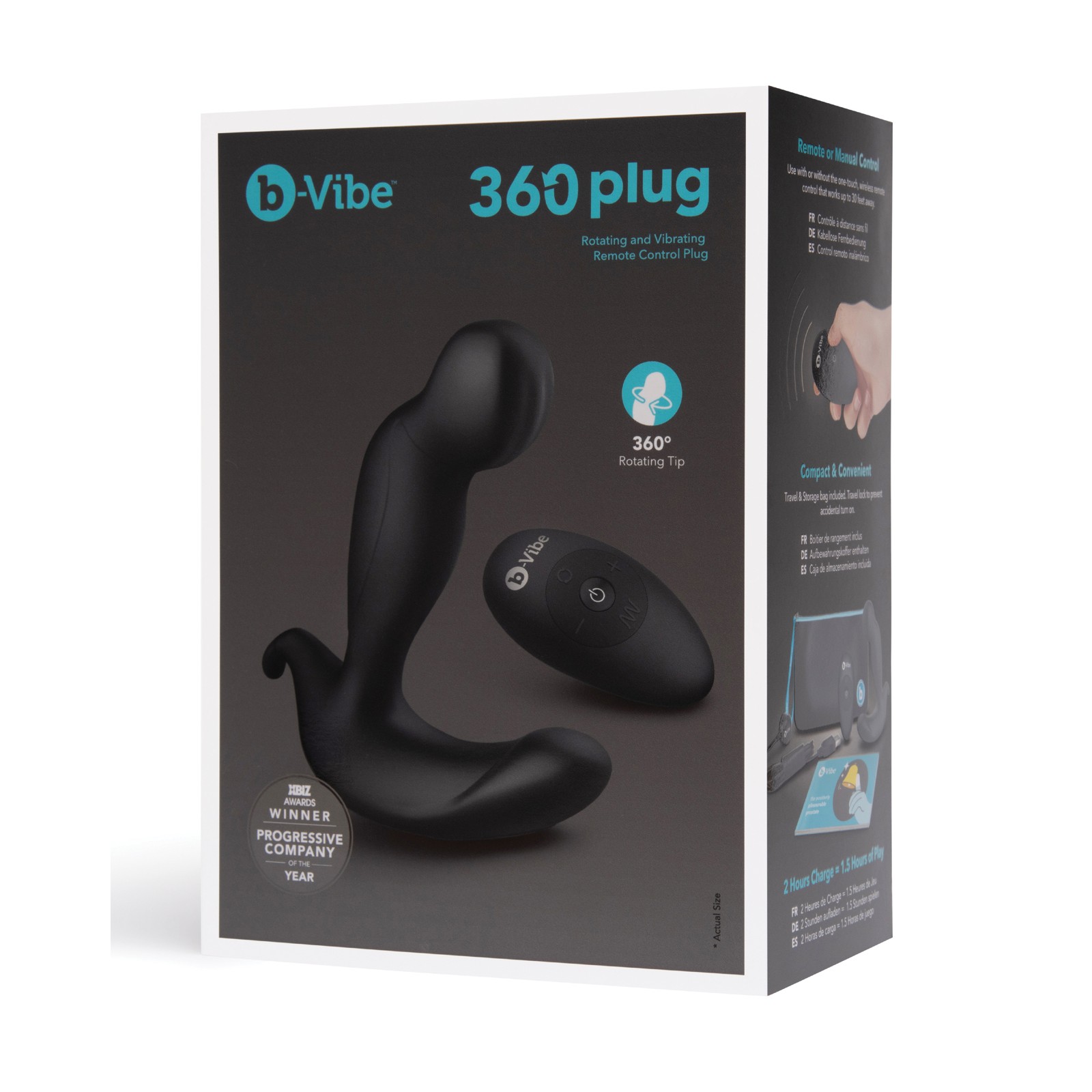 b-Vibe 360 Plug Black Intense Pleasure