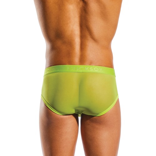 Cocksox Brief Deportivo de Malla - Verde Cítrico