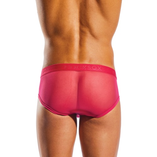 Cocksox Brief Deportivo de Malla con Contorno - Fresia Rosa