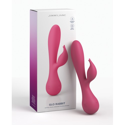 JimmyJane Glo Rabbit Heating Vibe - Pink