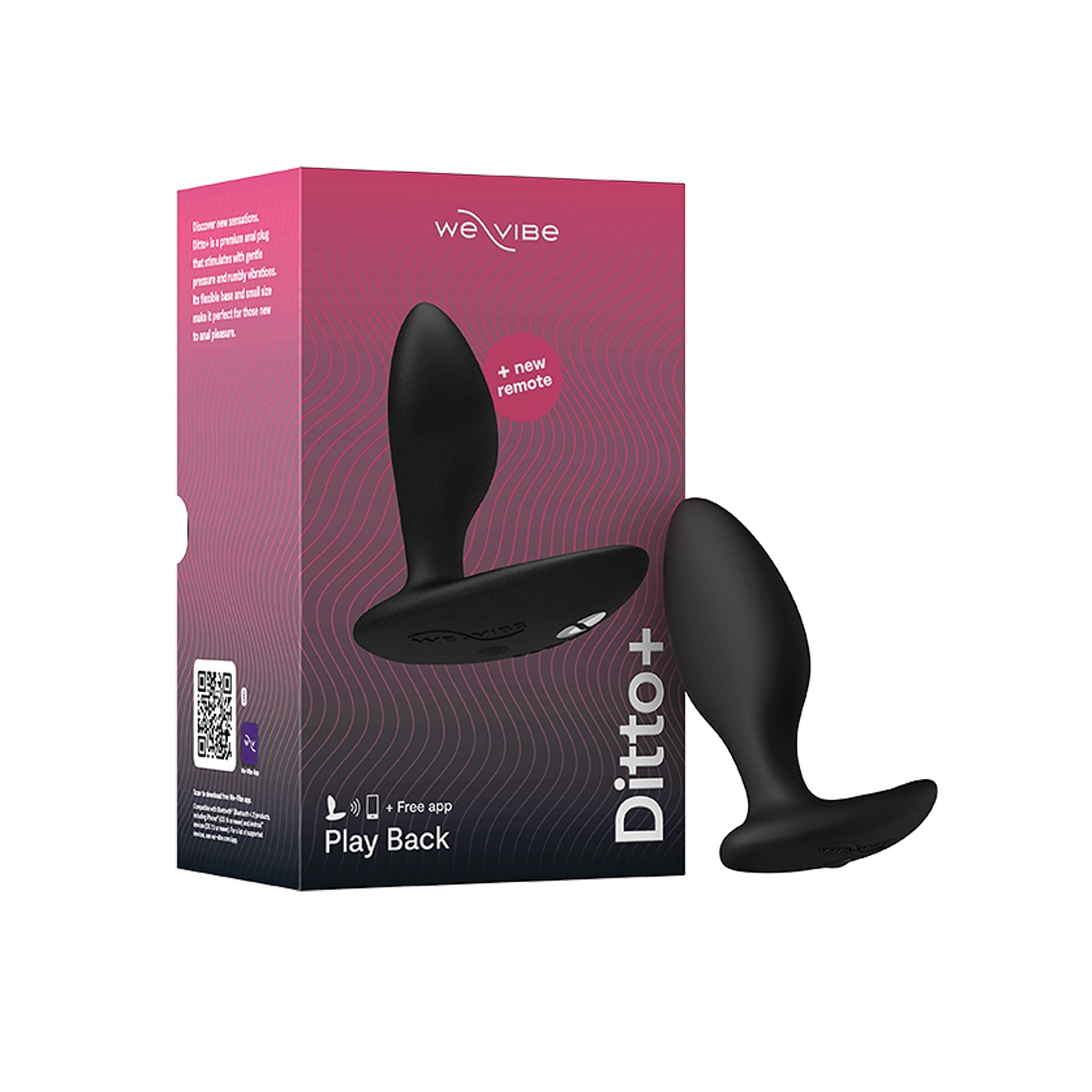 We-Vibe Ditto+ Plug Anal Negro Satinado