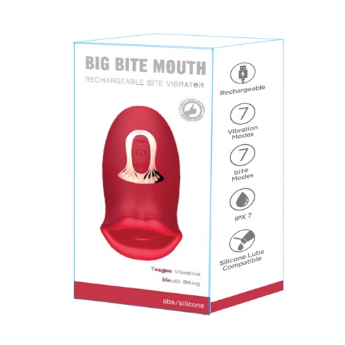 Big Bite Mouth Vibration and Biting Red