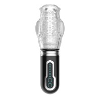 Thrusting Vibrating Rotating Oral Masturbator Black