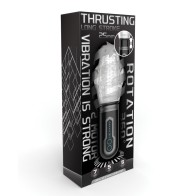 Thrusting Vibrating Rotating Oral Masturbator Black