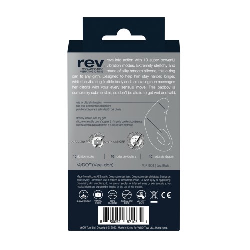 VeDO Rev Anillo C Recargable Negro