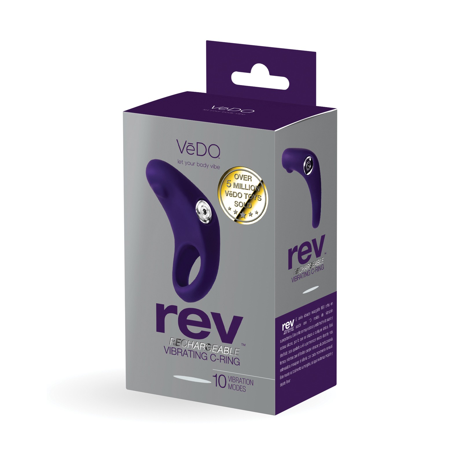 VeDO Rev Rechargeable C Ring Purple for Ultimate Pleasure