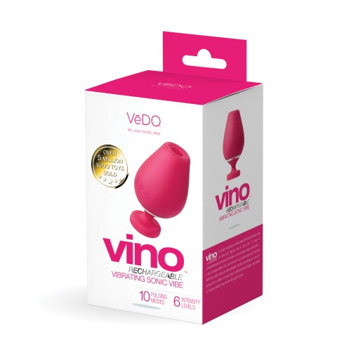 Vino Vibrador Sónico Recargable - Rosa - Placer Clitoriano Definitivo