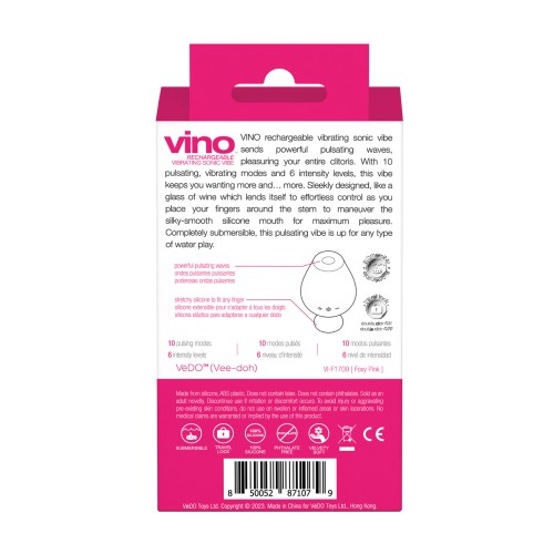 Vino Rechargeable Sonic Vibe - Pink - Ultimate Clitoral Pleasure