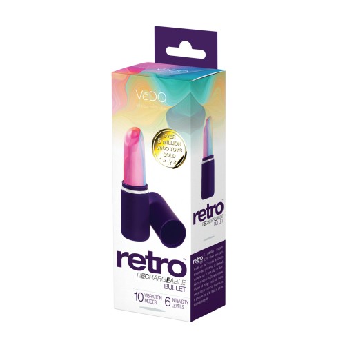 Vibrador de Labios Recargable VeDO Retro en Púrpura