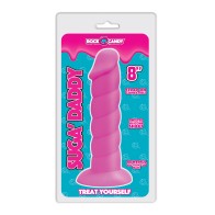 Rock Candy Sugar Daddy Dildo de Silicona 8 Pulgadas Rosa